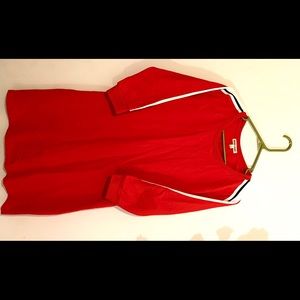 Red Long-Sleeved sporty dress